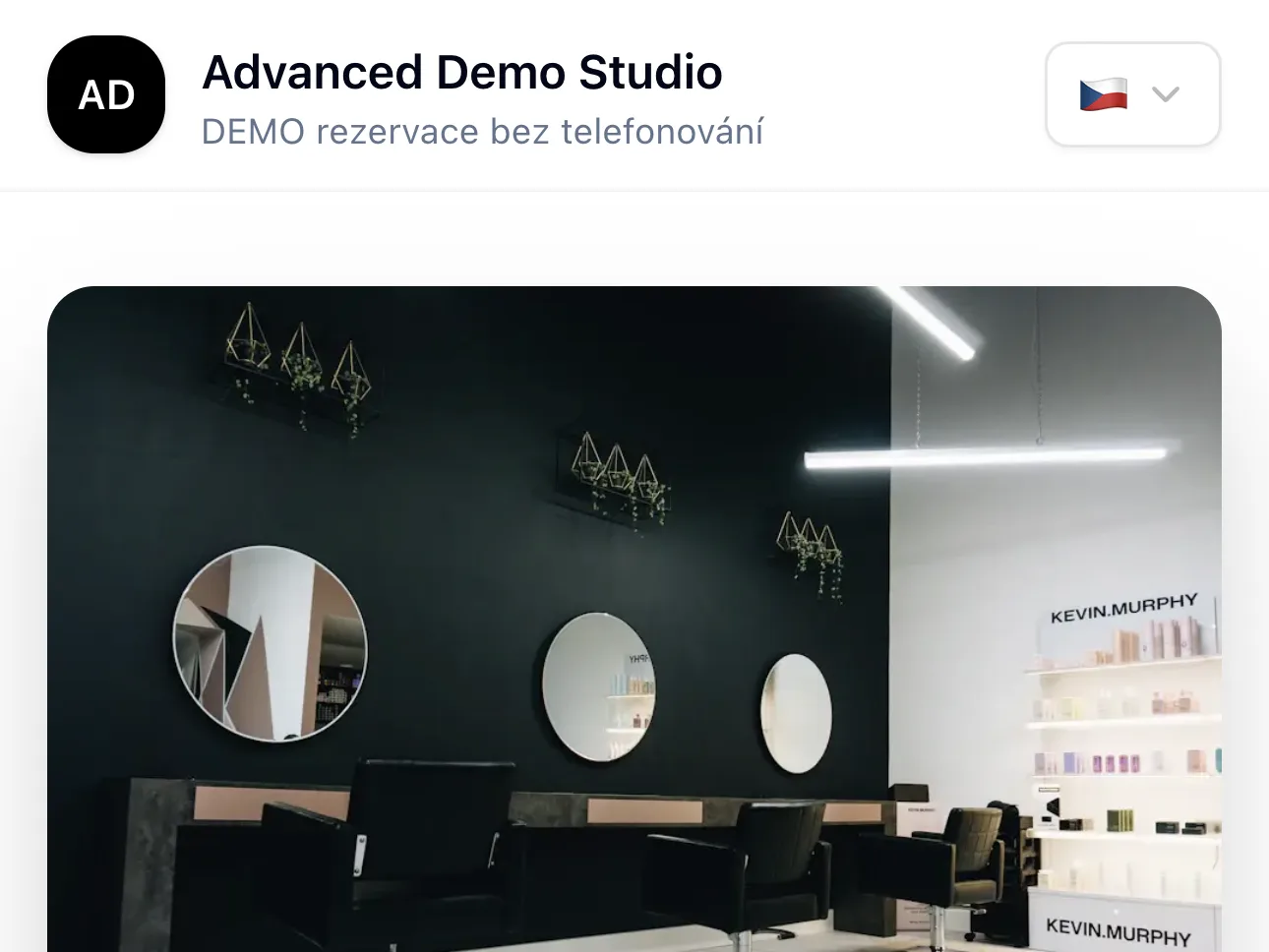 Náhled moderní webové prezentace salonu
